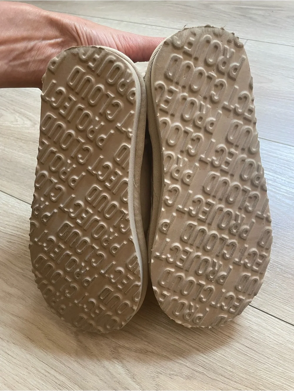 Kids Tan Slip-On Knit Cuff Boots